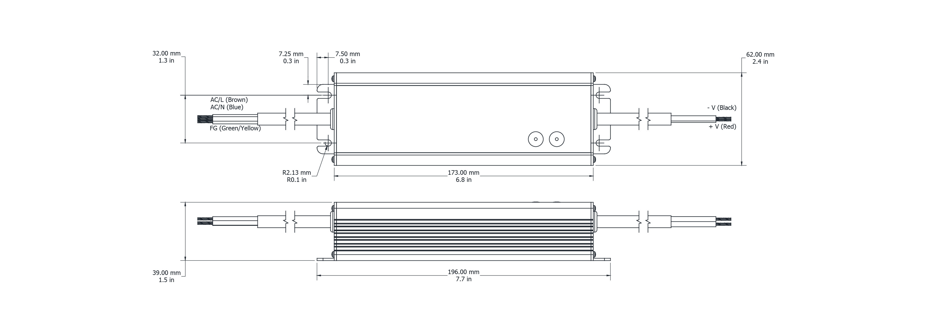 Drawing Image for Flex Drive 80W 24V Switching 