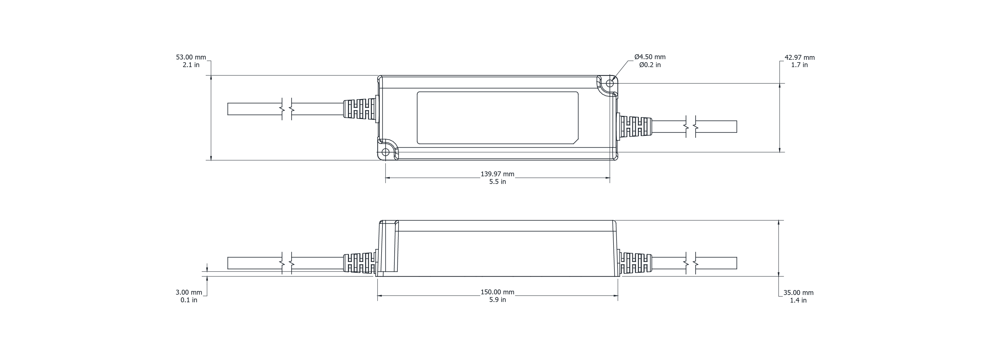 Drawing Image for Flex Drive 60W 24V IP67 Switching 
