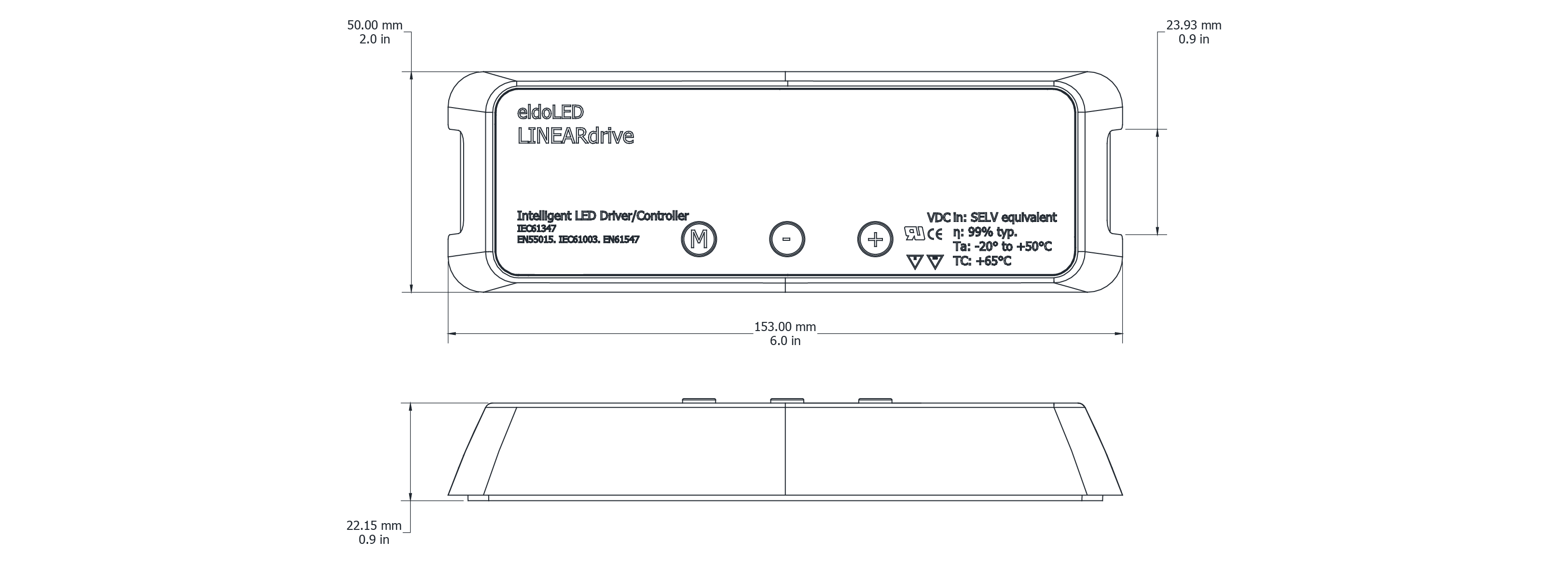 Drawing Image for Flex Drive Eldoled 180W 24V DMX 