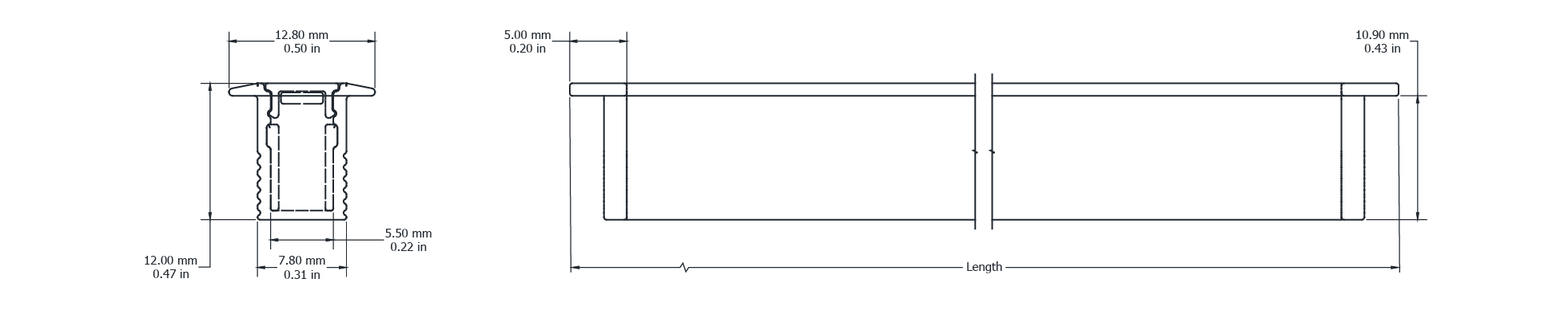 Drawing Image for Flex Profile Nano 1312