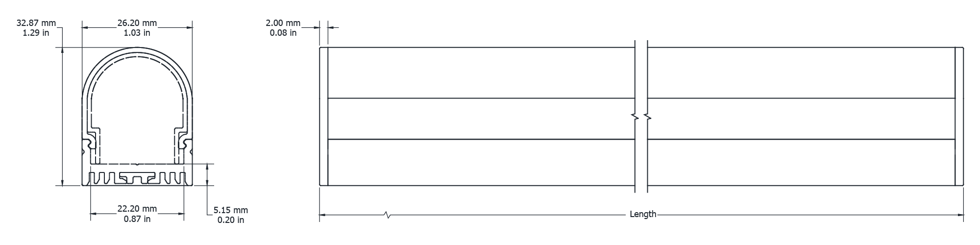 Drawing Image for Flex Profile Surface 2633