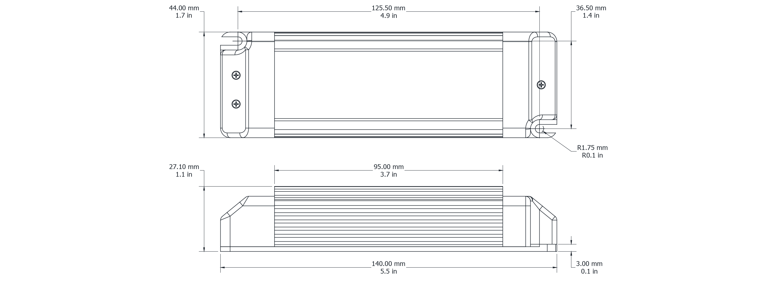 Drawing Image for Flex Drive 20W 24V 0-10V 