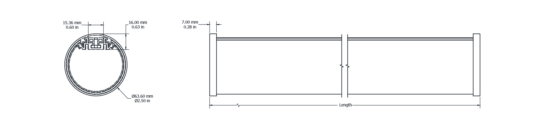 Drawing Image for Flex Profile Surface D60