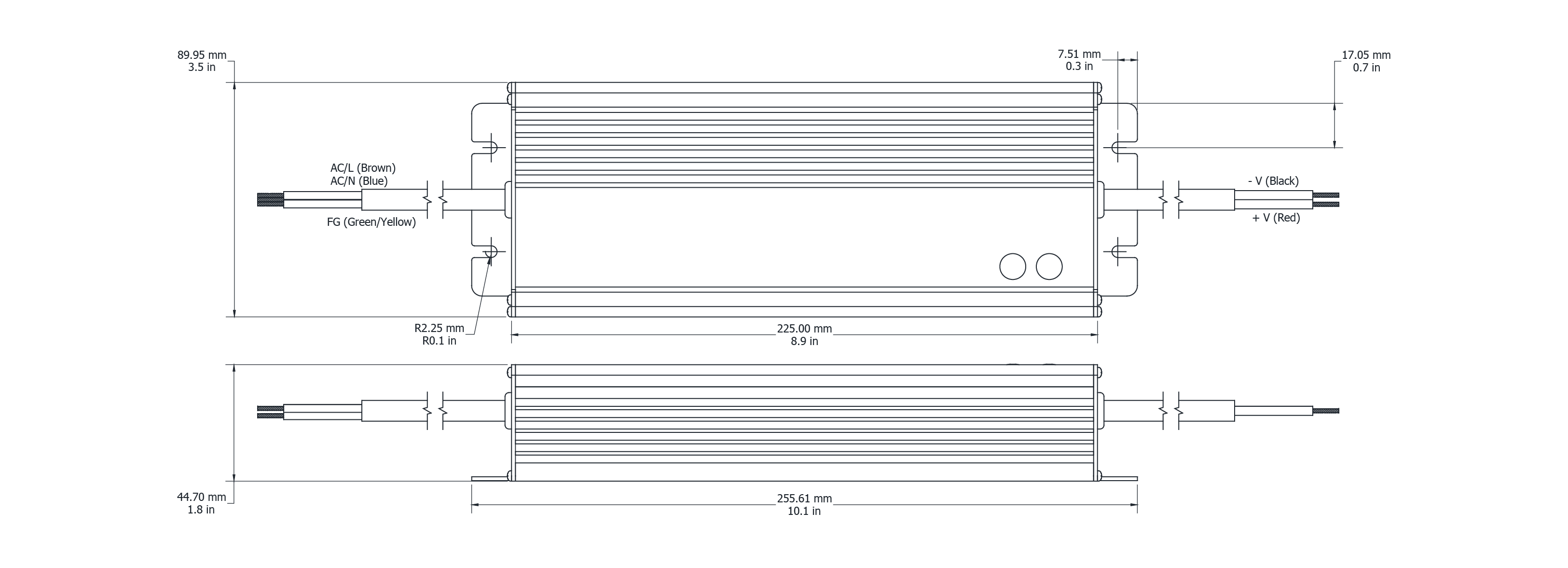Drawing Image for Flex Drive 320W 48V Switching 