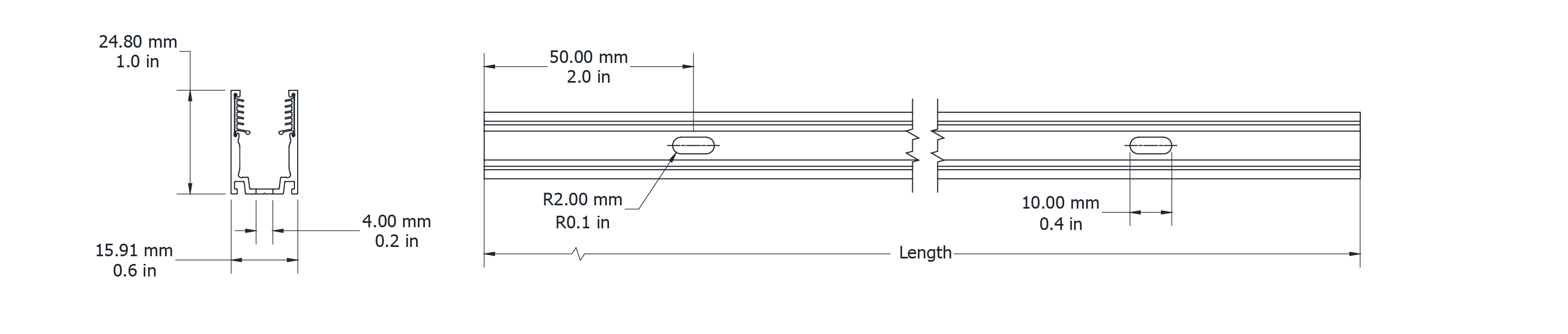 Drawing Image for Ultimo Neon Maxi Surface Grip Profile