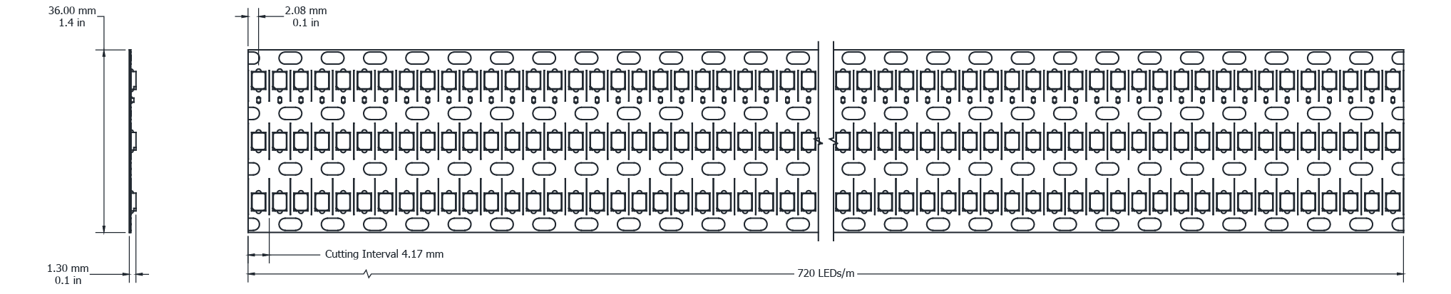 Drawing Image for Triple Line Solo 240 IP54