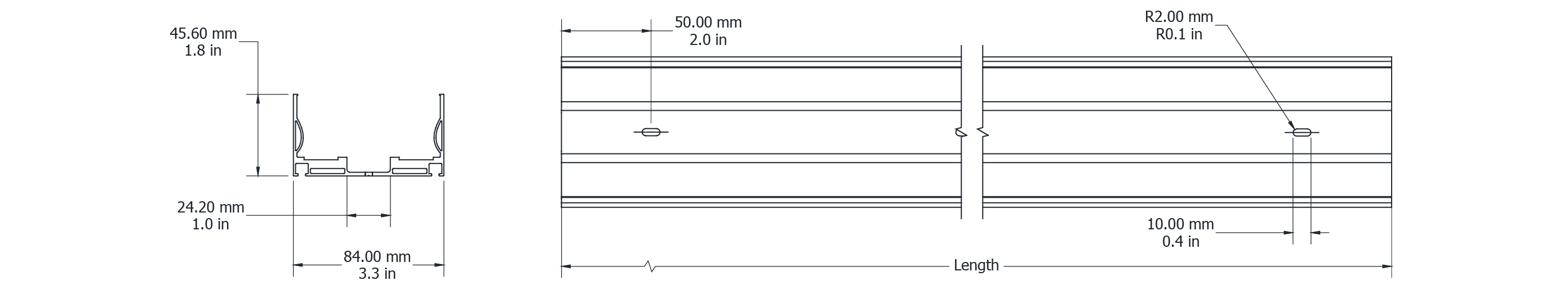 Drawing Image for Ultimo Neon 80 Standard Profile
