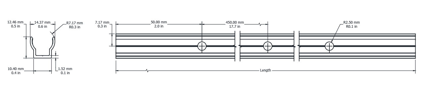 Drawing Image for Ultimo Neon Radius 13 Standard Profile