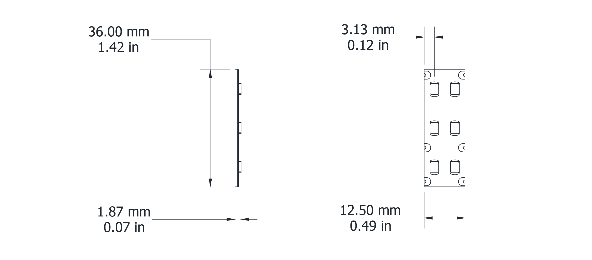 Drawing Image for Triple Line Dynamic White 80 IP54