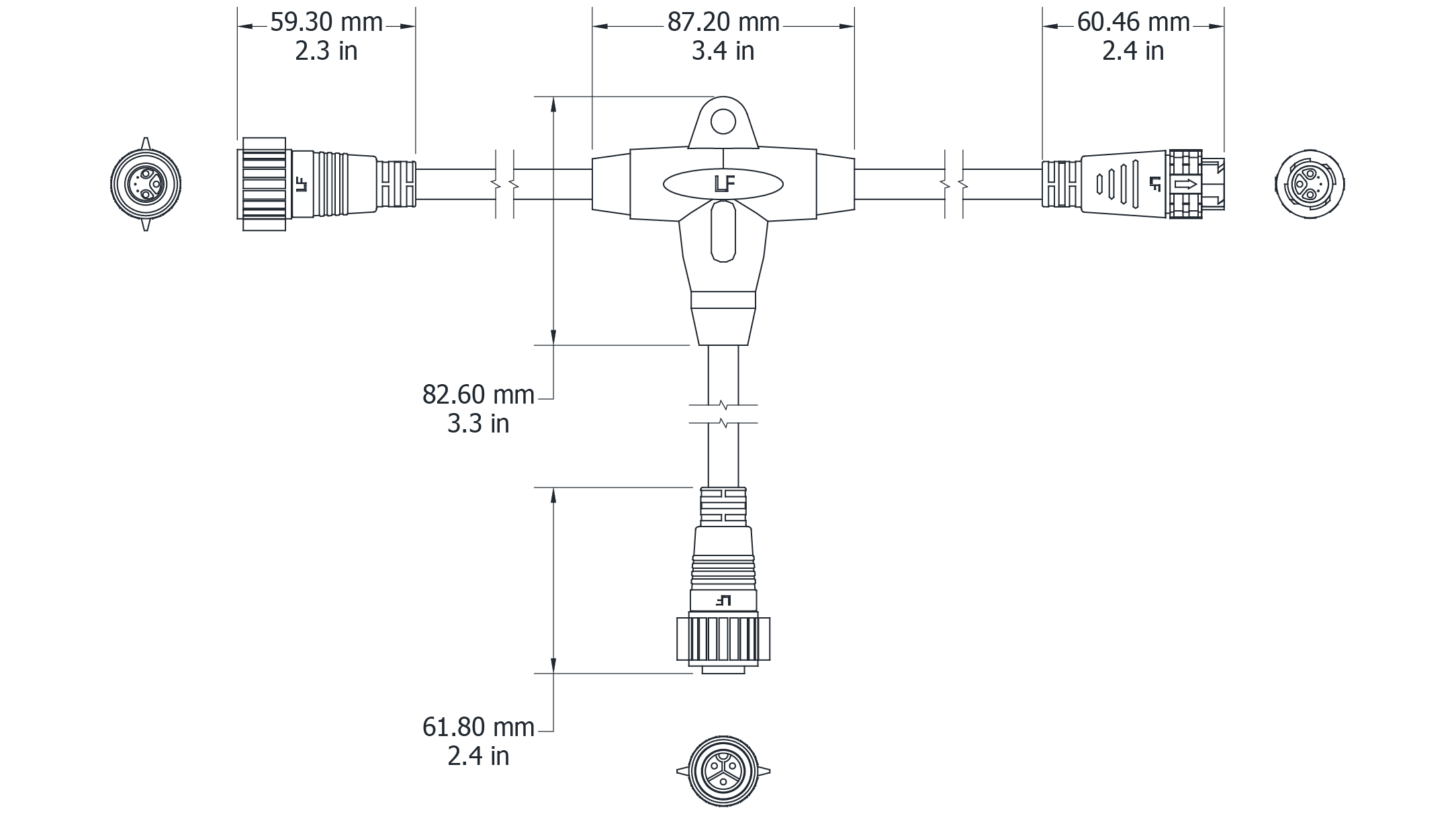 Drawing Image for Optico In-Ground Power Injector Cable
