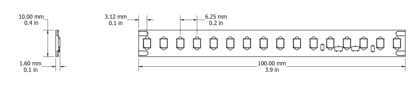Drawing Image for Eco Flex Long Run 160 IP54