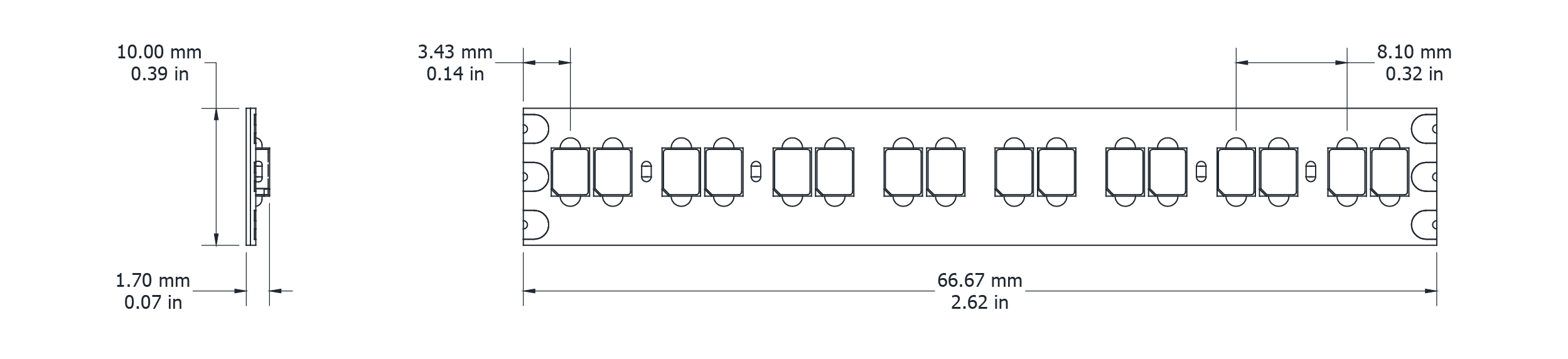 Drawing Image for Eco Flex Dynamic White 120 IP54