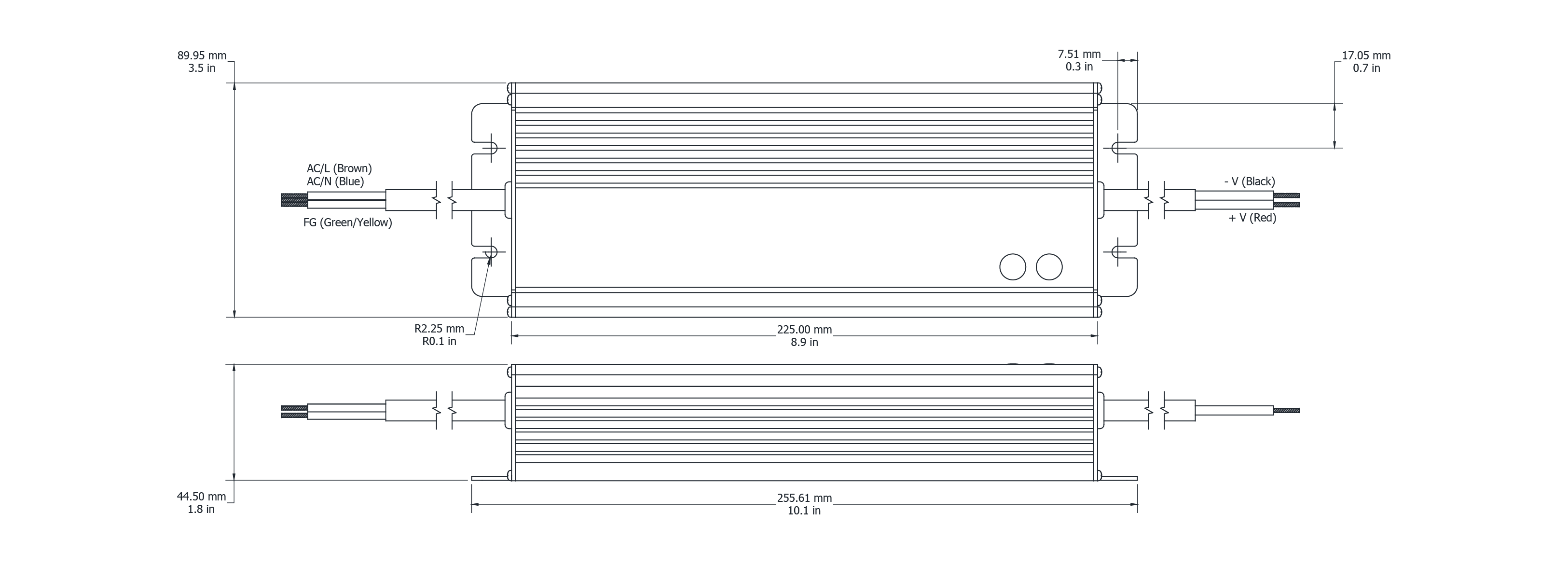 Drawing Image for Flex Drive 264W 12V Switching 