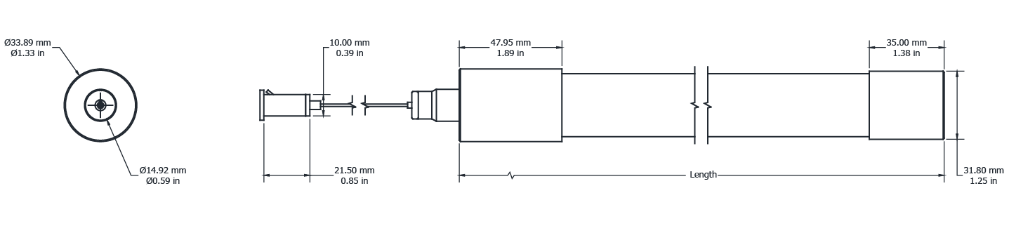 Drawing Image for Ultimo Neon Radius 25 Vertical Suspension Kit With Cable