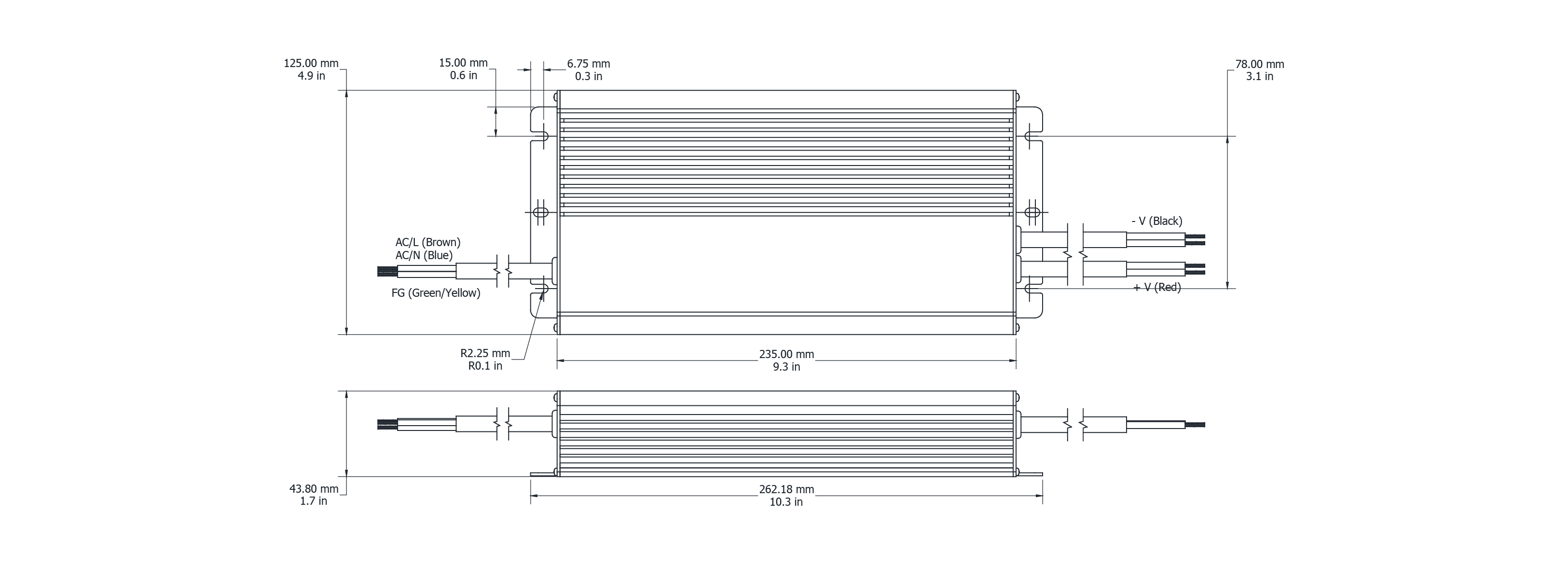 Drawing Image for Flex Drive 480W 48V Switching 