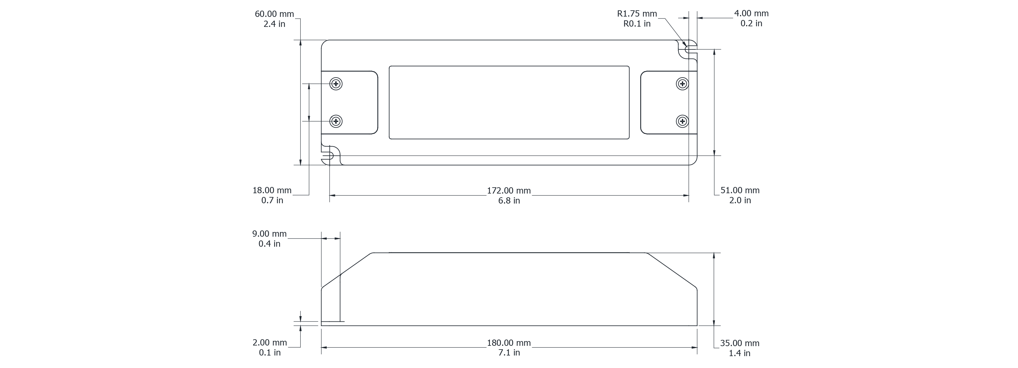 Drawing Image for Flex Drive 90W 24V Triac 