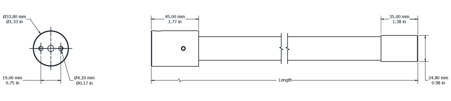 Drawing Image for Ultimo Neon Radius 18 Vertical Suspension Kit
