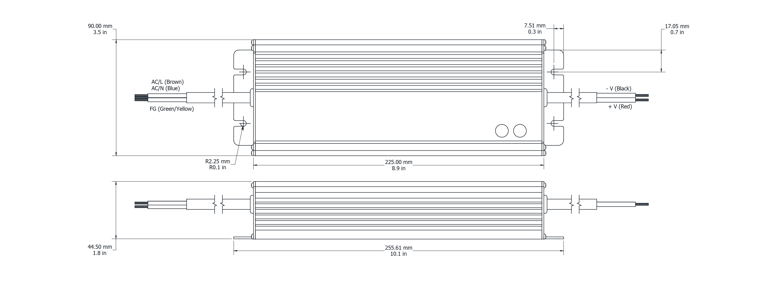 Drawing Image for Flex Drive 320W 24V Switching 