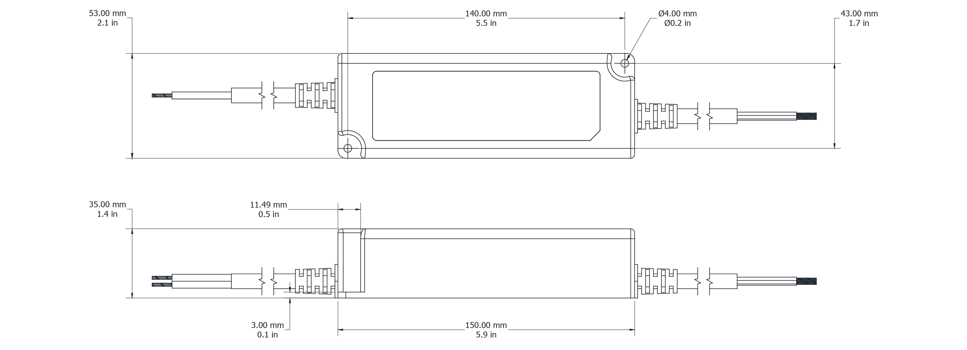 Drawing Image for Flex Drive 60W 24V 0-10V 