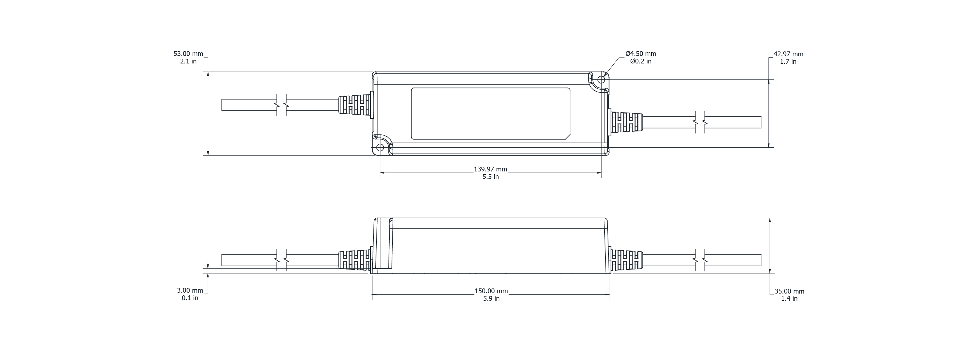Drawing Image for Flex Drive 40W 24V IP67 Switching 