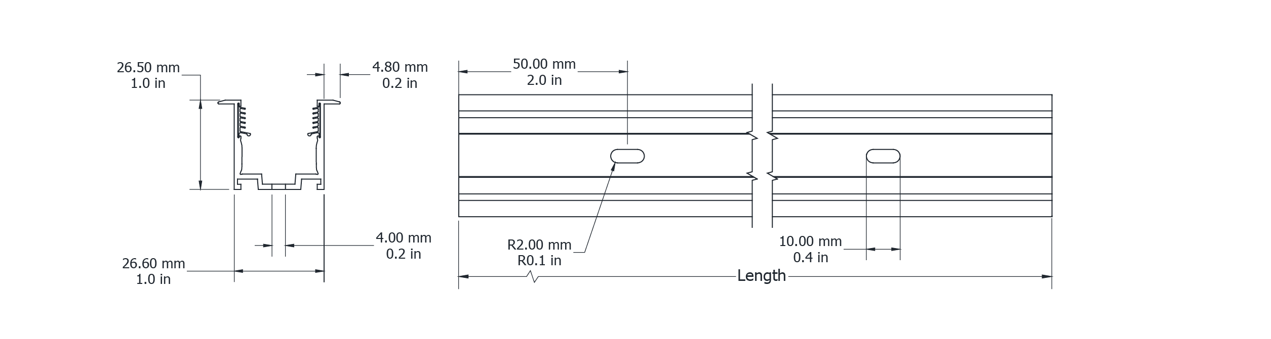 Drawing Image for Ultimo Neon 22 SV Recessed Grip Profile