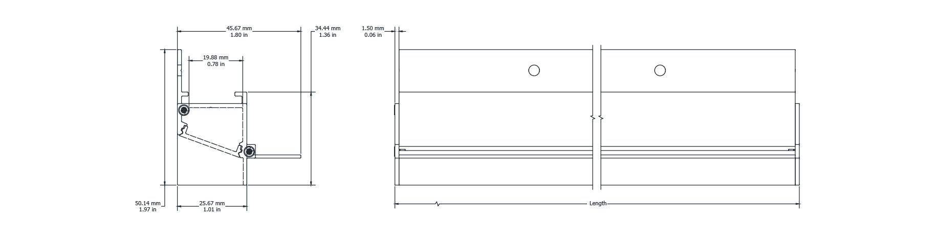 Drawing Image for Flex Profile Recessed 4650