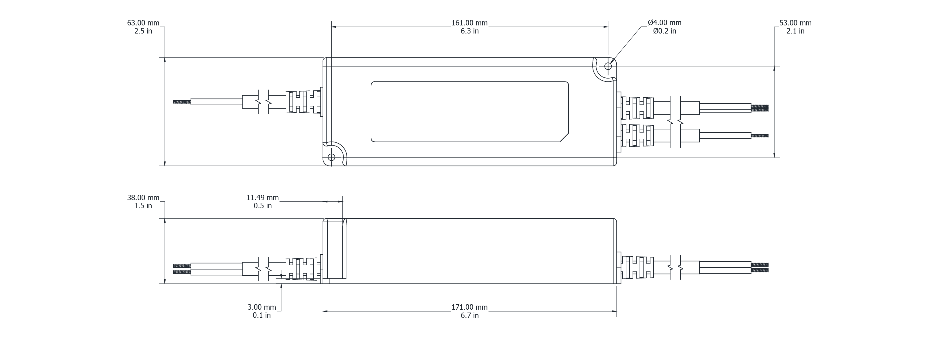 Drawing Image for Flex Drive 90W 24V 0-10V 