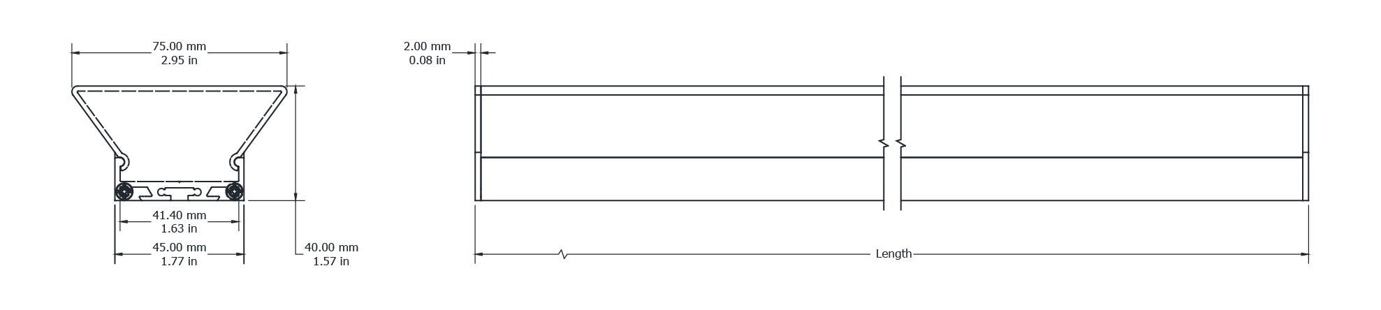 Drawing Image for Flex Profile Surface 7540