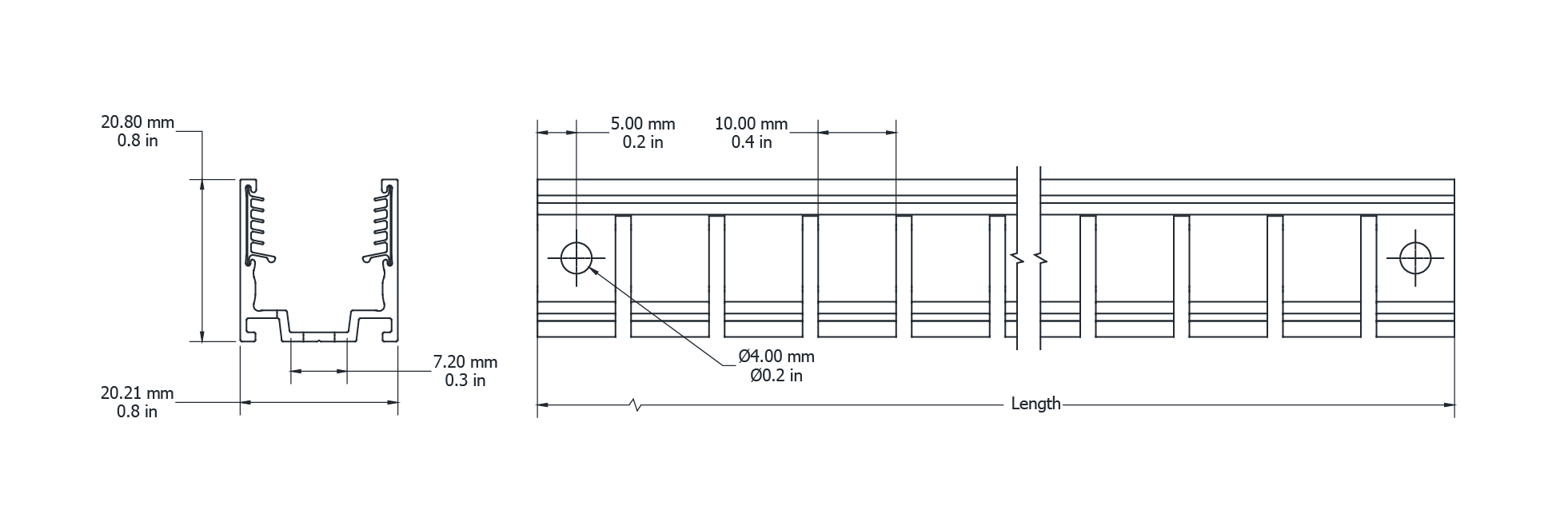 Drawing Image for Ultimo Neon 16 Flexible Grip Profile