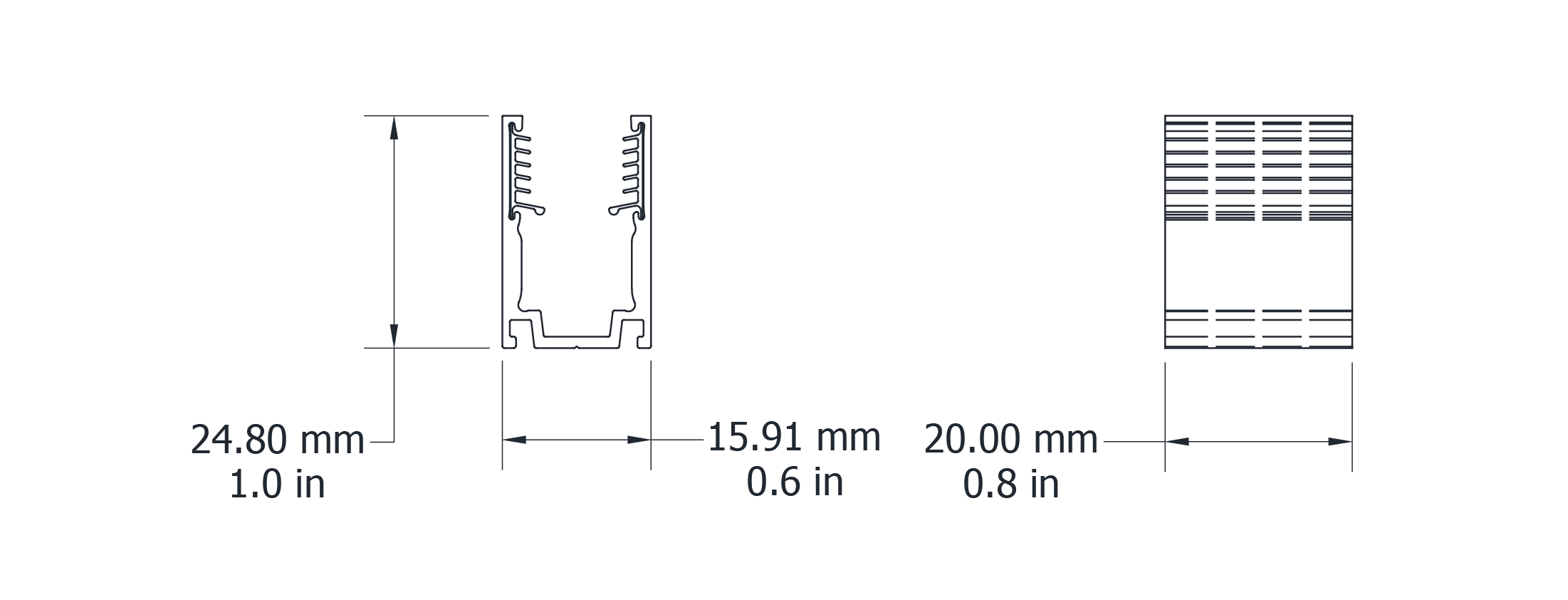 Drawing Image for Ultimo Neon Maxi Surface Grip Clip 