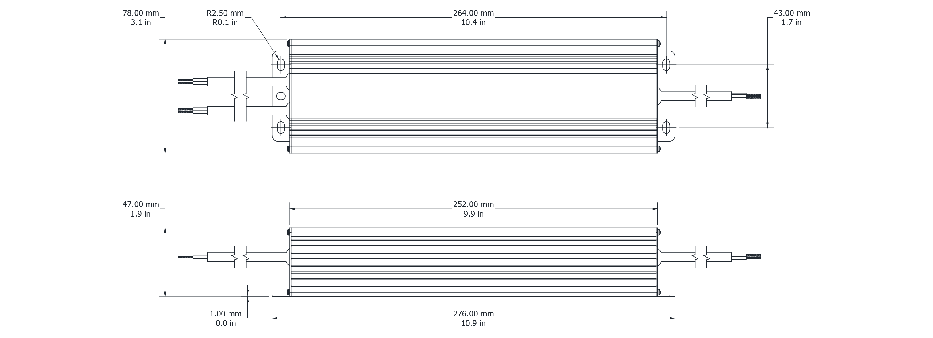 Drawing Image for Flex Drive 300W 24V 0-10V 