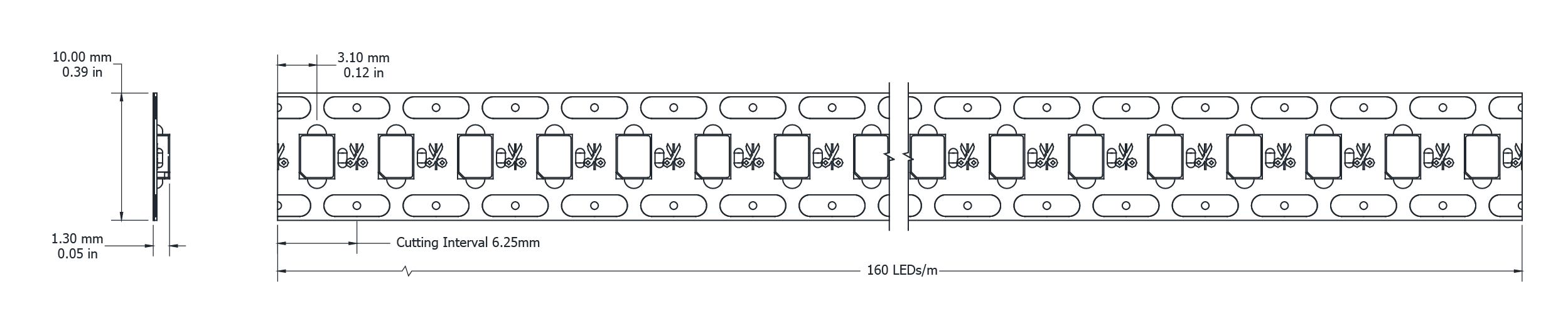 Drawing Image for Eco Flex Solo 160 IP54