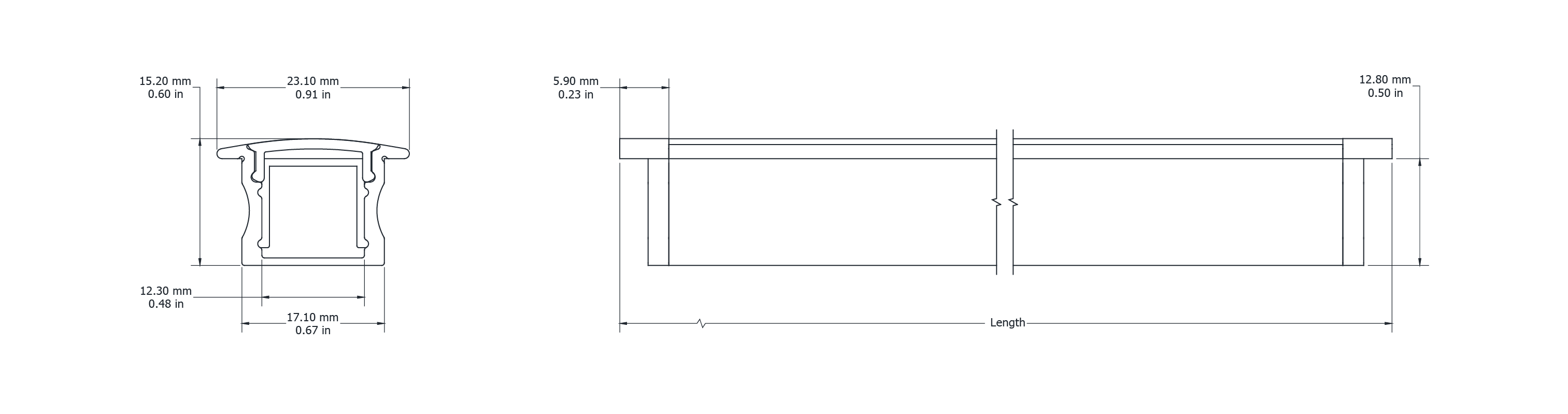 Drawing Image for Flex Profile Recessed 2315