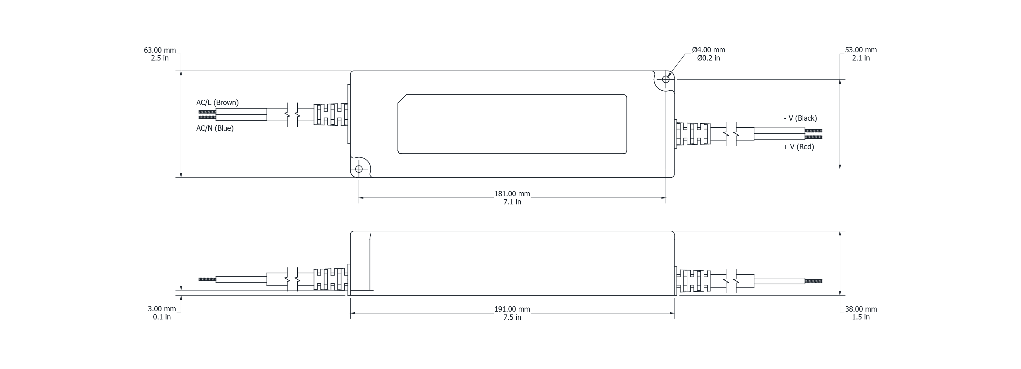 Drawing Image for Flex Drive 150W 24V Switching 
