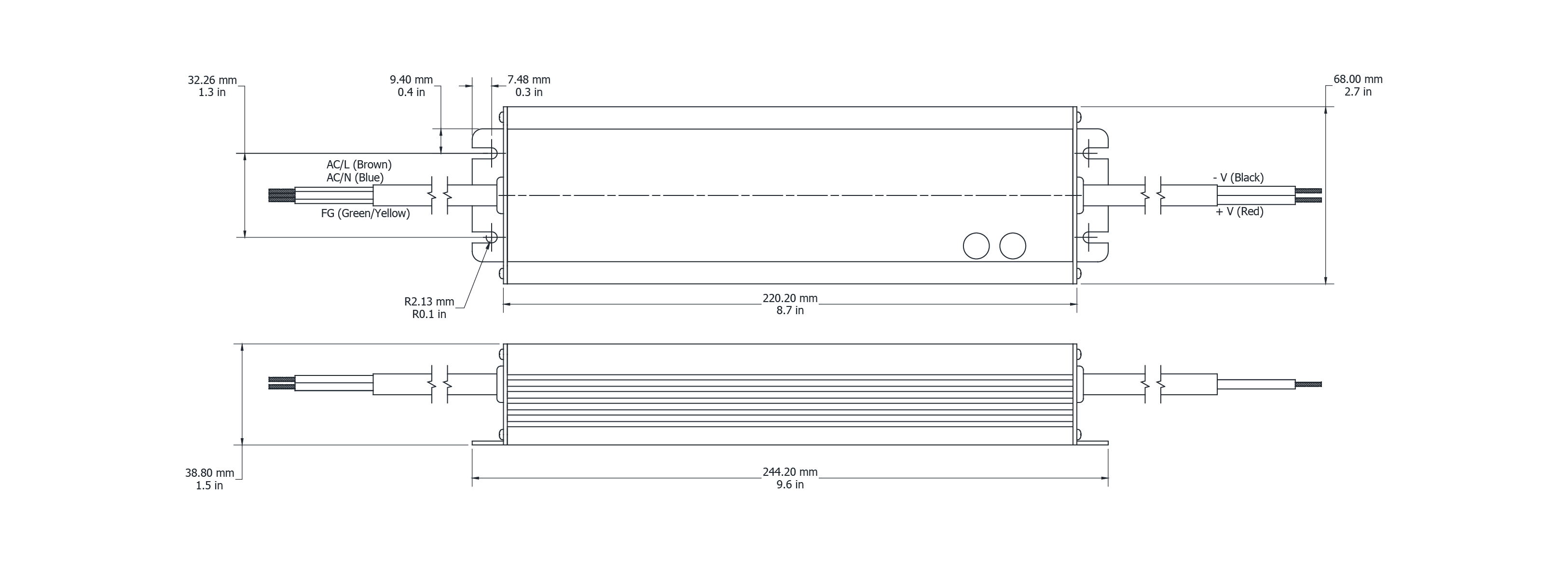 Drawing Image for Flex Drive 192W 12V Switching 