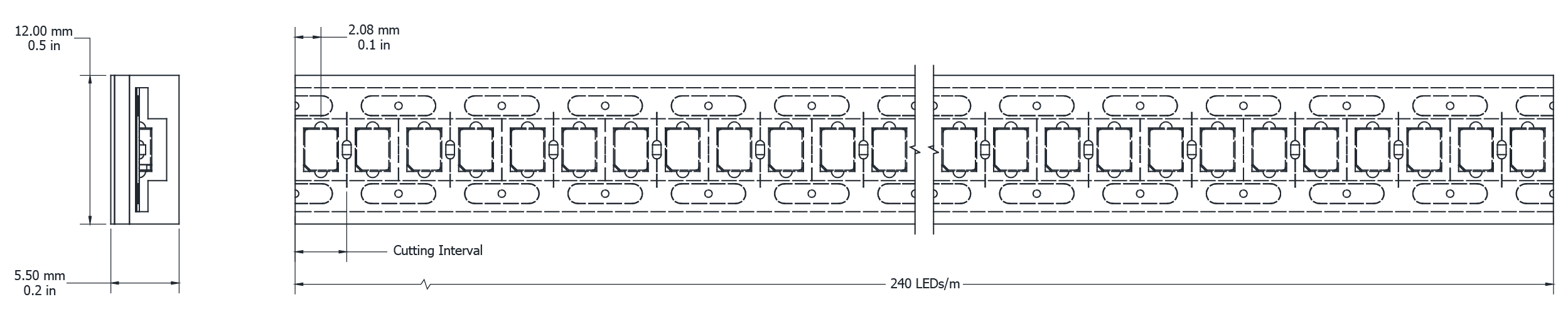 Drawing Image for Lumen Line Solo 240 IP67