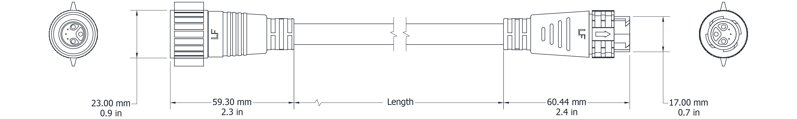 Drawing Image for Optico In-Ground Extension Cable