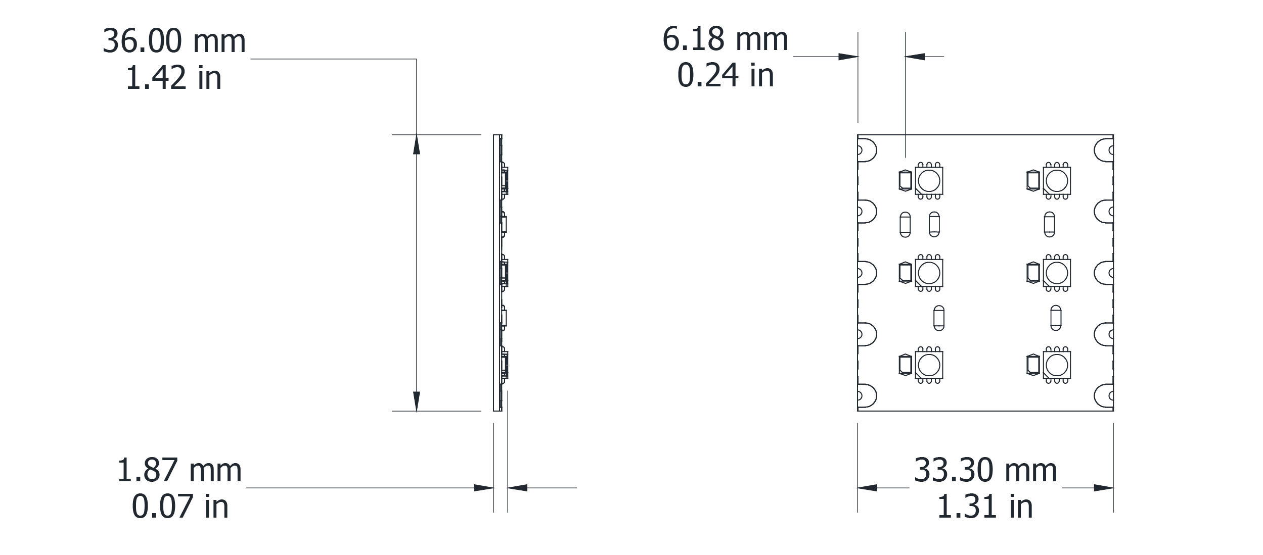 Drawing Image for Triple Line RGBW 120 IP54