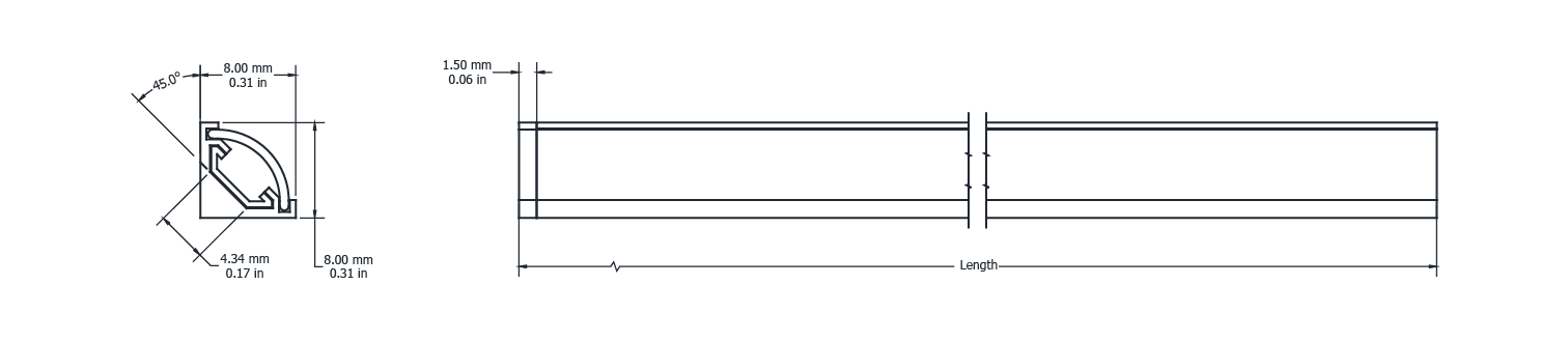 Drawing Image for Flex Profile Surface Corner 0808