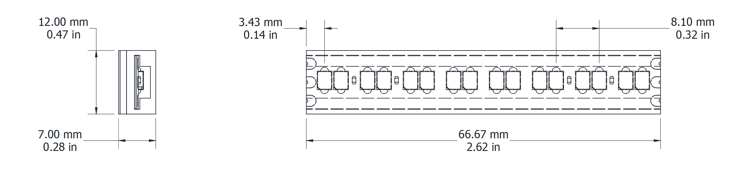 Drawing Image for Eco Flex Dynamic White 120 IP67