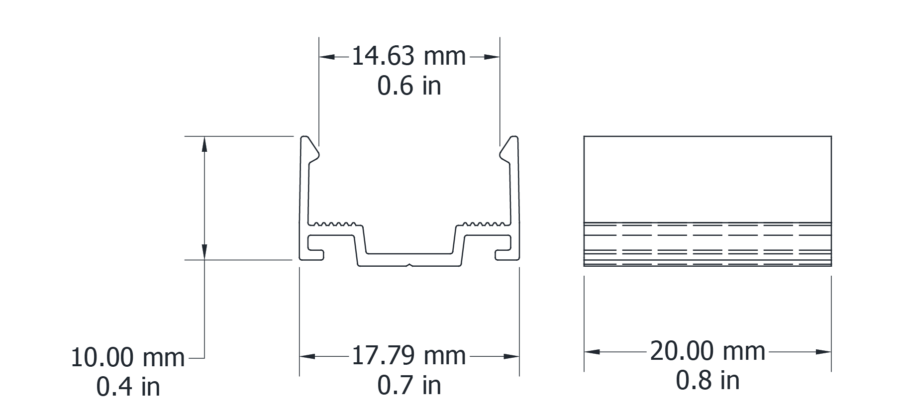 Drawing Image for Ultimo Neon 16 Tri View Clip 