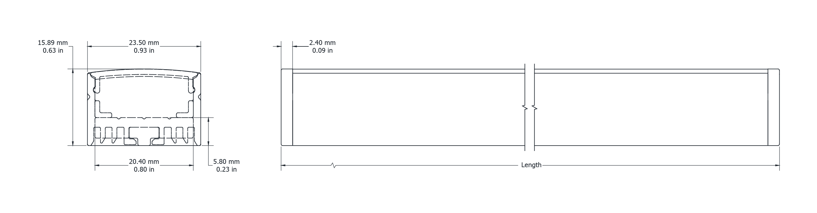 Drawing Image for Flex Profile Surface 2415