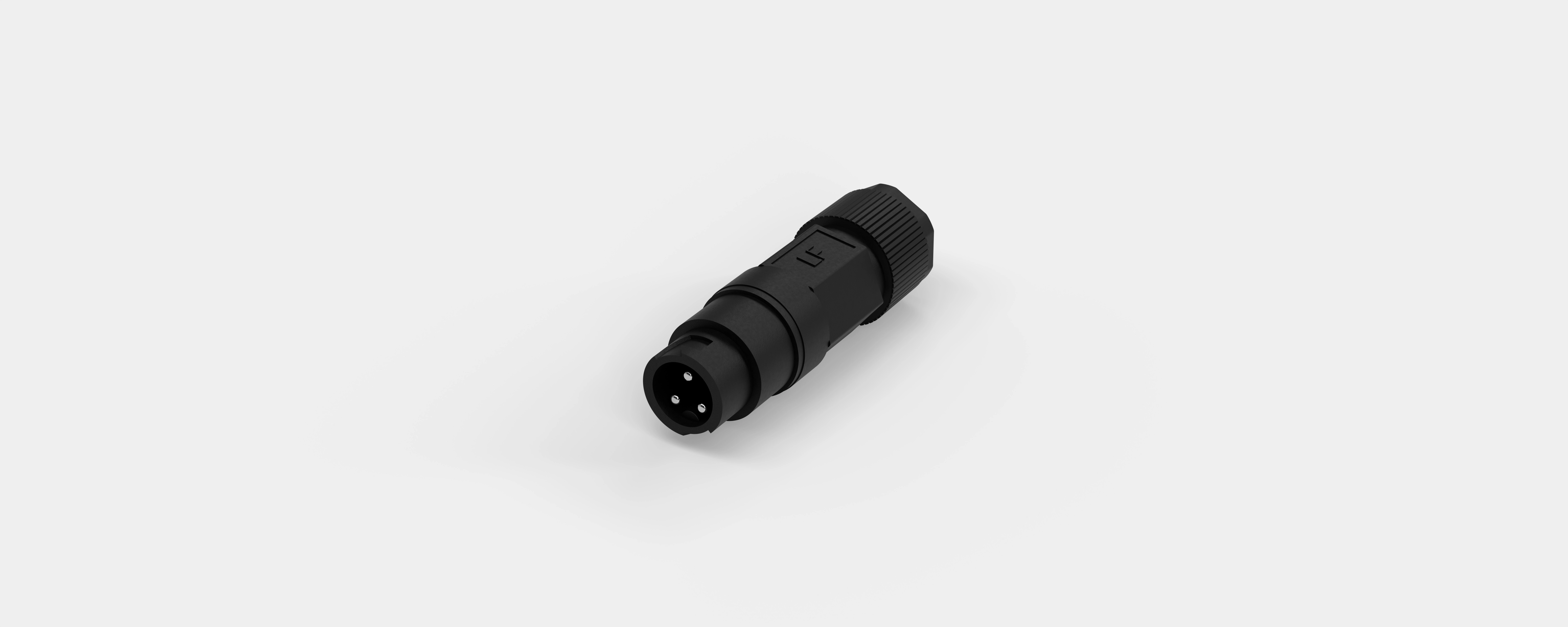 Flex Push Lock Connector 3 Pin Male  