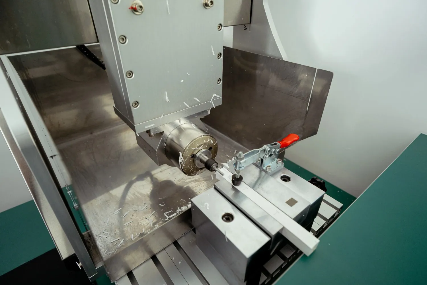 CNC machining process manufacturing precision LED lighting components at LEDFlex